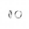 Silver steel hoop earrings for women Kidult 861072