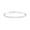 Kidult tennis adjustable bracelet with crystals and hearts 732359