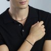 Pulsera Kidult ajustable acero con tenis de cristales negros 831109