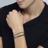Pulsera Kidult con cadena franco y cadena de cristales negros 831118