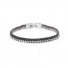 Polsera Kidult amb cadena franco i cadena de vidres negres 831118