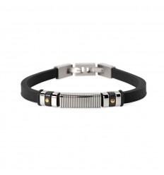 Pulsera Kidult de silicona para hombre con placa central 831173