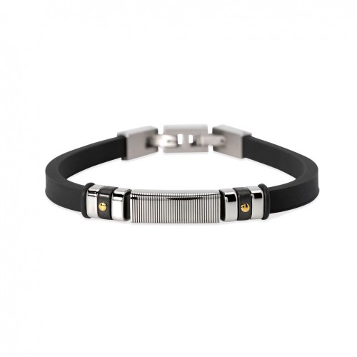 Pulsera Kidult de silicona para hombre con placa central 831173