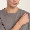 Kidult gold-plated steel bracelet with elongated mesh links 831206