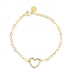 Kidult adjustable bracelet in gold-plated steel with heart 831216