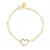 Kidult adjustable bracelet in gold-plated steel with heart 831216