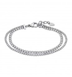 Lotus Style bracelet LS2574-2/1 steel double chain and zircons
