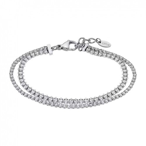 Lotus Style bracelet LS2574-2/1 steel double chain and zircons