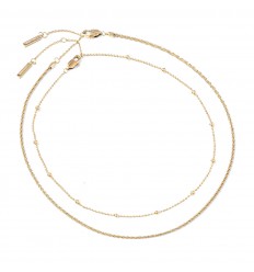 Collar Doble Daurat Dona Calvin Klein Layered 35000950 Acer Inoxidable Cadena Boles