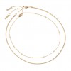 Collar Doble Dorado Mujer Calvin Klein Layered 35000950 Acero Inoxidable Cadena Bolas