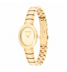 Reloj Mujer Calvin Klein Twisted Bezel 25100147 Dorado Oval