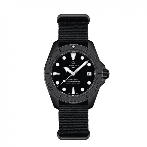 Certina DS Action Diver 38mm Powermatic 80 Black C048.807.38.051.00