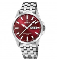 Reloj Festina F20357/G Classics rojo acero 41mm 10 ATM hombre