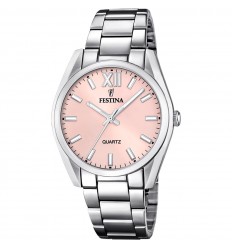 Festina F20622/2 Alegría pink dial steel 36.8mm 5 ATM ladies