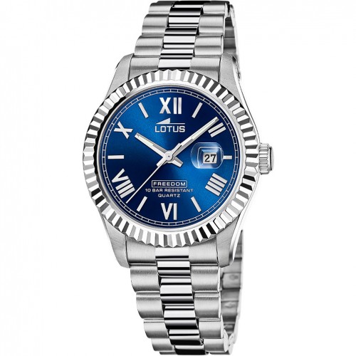 Lotus 19002/3 men’s blue dial steel 41.5mm 10 ATM with date