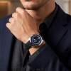 Lotus Pulse 19096/3 steel black leather quartz men’s watch 5 ATM