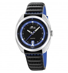 Reloj Lotus Pulse 19096/3 acero piel negra cuarzo hombre 5 ATM