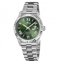 Lotus 19002/4 men’s watch steel green dial steel bracelet 10 ATM