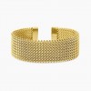 Kidult gold-plated steel cuff bracelet with mesh 831227