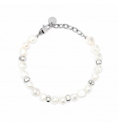 Polsera ajustable acer amb perles de petxina de Kidult 831229