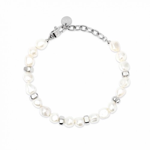 Polsera ajustable acer amb perles de petxina de Kidult 831229