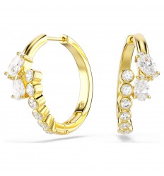 Swarovski Mesmera hoop earrings mixed cuts white gold tone 5761975