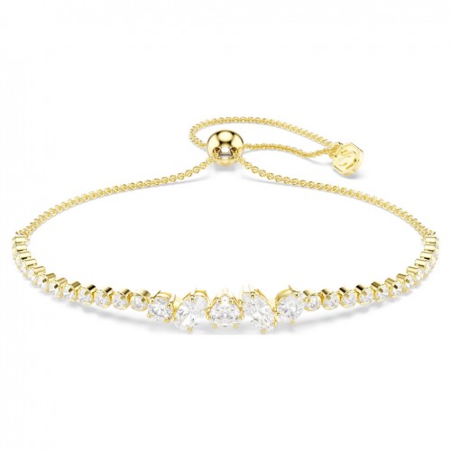 Pulsera Swarovski Mesmera 5747939 blanca dorada piedras Swarovski