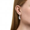 Vienna earrings Swarovski 5754272 white feather rhodium plated