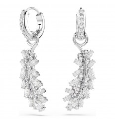 Vienna earrings Swarovski 5754272 white feather rhodium plated