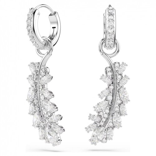 Arracades Vienna Swarovski 5754272 ploma blanca bany de rodi