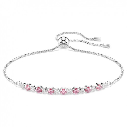 Matrix bracelet Swarovski 5763042 pink zirconia rhodium plated