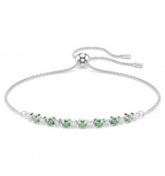 Pulsera Matrix Swarovski 5758987 zirconia verde baño de rodio