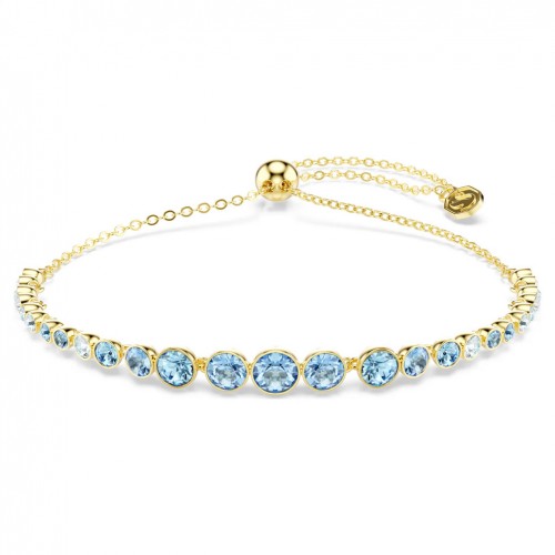 Pulsera Imber Swarovski 5757824 azul acabado en oro de 18 quilates