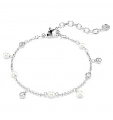 Imber bracelet Swarovski 5754242 white crystal pearl rhodium