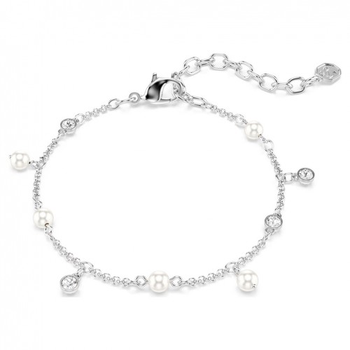 Imber bracelet Swarovski 5754242 white crystal pearl rhodium