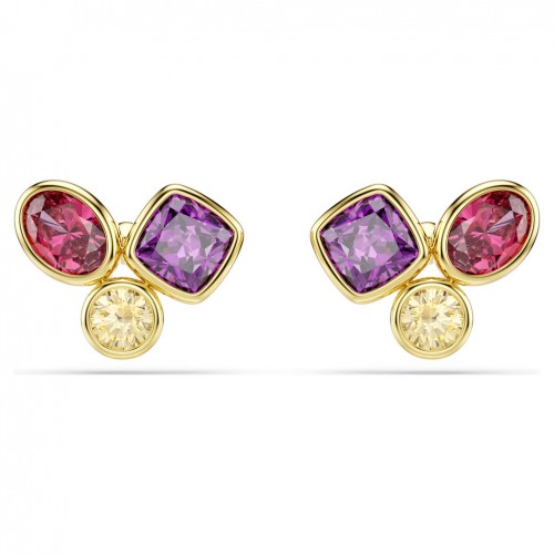 Pendientes botón Swarovski Imber multicolor tono oro 5760019