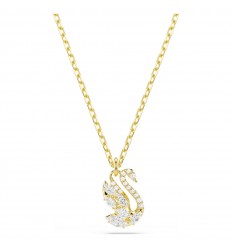 Colgante Swarovski Swan tallas mixtas blanco tono oro 5754626