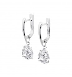 Lotus Silver essential earrings with white zirconia LP3809-4/1