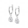Lotus Silver essential earrings with white zirconia LP3809-4/1