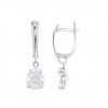Lotus Silver essential earrings with white zirconia LP3809-4/1