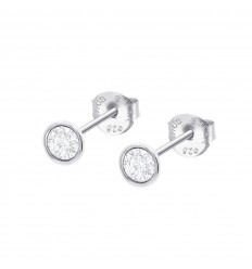 Lotus Silver Essential stud earrings with white zirconia LP2001-4/1