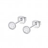 Lotus Silver Essential stud earrings with white zirconia LP2001-4/1
