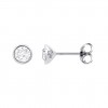 Pendientes botón Lotus Silver Essentials circonita redonda LP2001-4/1