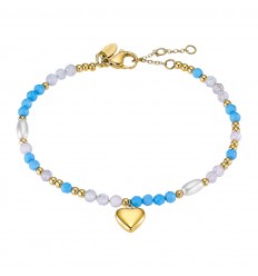 Lotus Style bracelet for women in blue tones gold finish LS2553-2/3