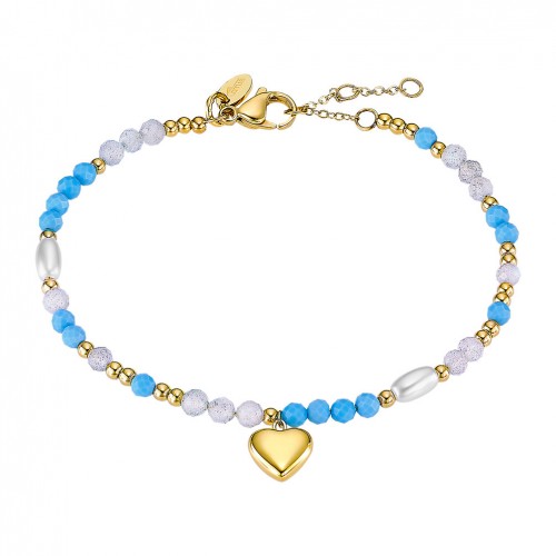 Pulsera Lotus Style mujer tonos azules y acabado dorado LS2553-2/3