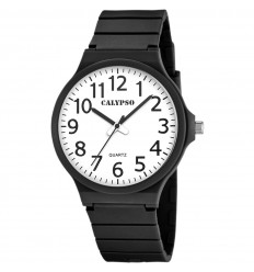 Calypso men's white Sweet Time rubber watch bracelet K5879/4