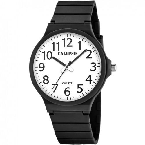 Reloj Calypso Sweet Time hombre esfera blanca y correa caucho K5879/4