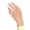 Ariana Grande x Swarovski mixed-cuts multicolor rhodium open ring