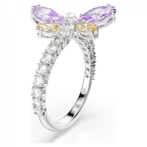 Anillo Ariana Grande x Swarovski tallas mixtas libélula multicolor rodio