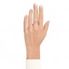 Anillo abierto Mesmera Swarovski tallas mixtas blanco bañado en oro